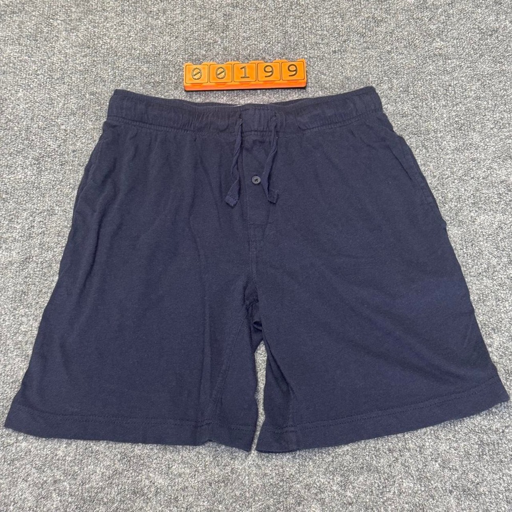 Good Fellow Navy blue cotton shorts with drawstring waist. Size small.